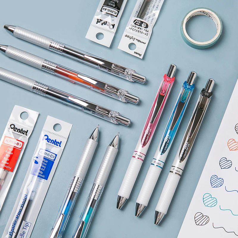 Pentel Pen Energel - 日本限定クリア版ぺんてる BLN75TL エナージェル Infree ゲルペン 0.5