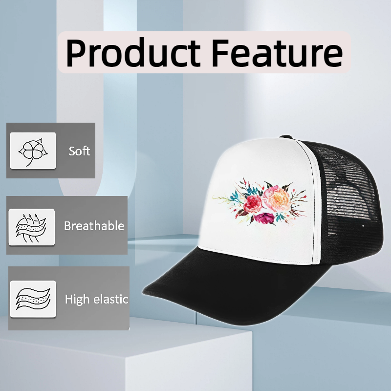 5個入りDIYペイント昇華トラッカーハット、無地メッシュ野球 - Hat Sublimation Blank のレビューと価格
