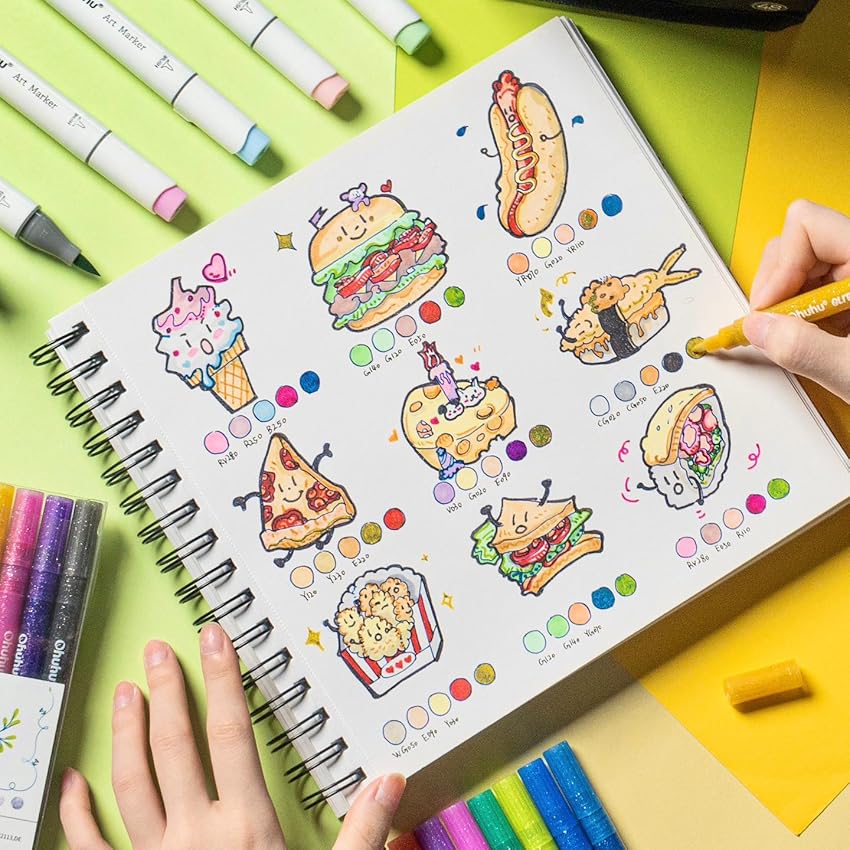 Ohuhu ホノルル B マーカーペンセット カラーマーカー - Copic Marker Sketch のレビューと価格